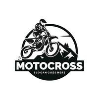 motocross logo conception vecteur