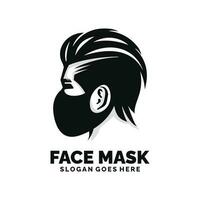 visage masque logo conception vecteur illustration