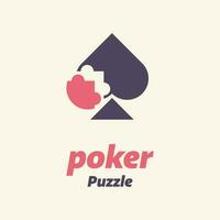 poker puzzle logo vecteur