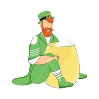 lutin homme personnage, Saint patricks journée concept. vecteur