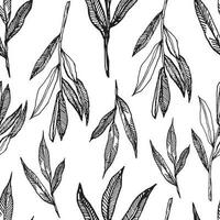 vecteur graphique de olive branches. sans couture modèle avec olive branches graphique. graphique Contexte avec Olives sur une foncé Contexte.