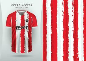 Contexte pour des sports Jersey football Jersey fonctionnement Jersey courses Jersey rouge blanc rayures vecteur