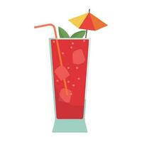 tropical des cocktails tasses boire. des lunettes vecteur illustration. rafraîchissant des cocktails avec la glace cubes et citrons. faire la fête, menu conceptions. alcoolique boissons. été et plage.