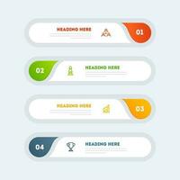 Créatif infographie bannière disposition avec Nombres pour votre affaires présentation et rapport. vecteur