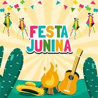 fond de festa junina vecteur