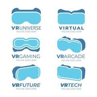 collection de logos de réalité virtuelle vecteur