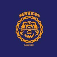 logo moto prestations de service vecteur illustration