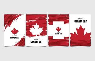 bonne fête du canada avec carte effet splash vecteur