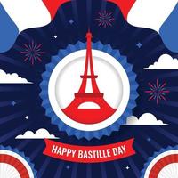 concept de fond joyeux jour bastille vecteur