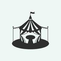 cirque tente icône ancien logo conception, Facile vecteur logo conception.