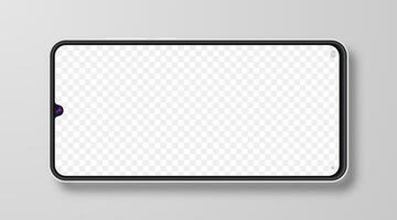 réaliste téléphone intelligent moquer en haut ensemble. mobile téléphone afficher isolé sur blanc gris Contexte. 3d modèle illustration. vecteur illustration