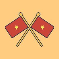 illustration d & # 39; icône de drapeau vietnam vecteur