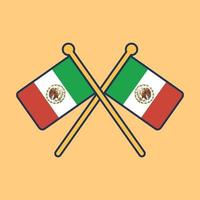 illustration d & # 39; icône de drapeau mexicain vecteur