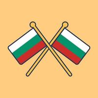 illustration d & # 39; icône de drapeau bulgarie vecteur
