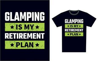 glamping t chemise conception modèle vecteur