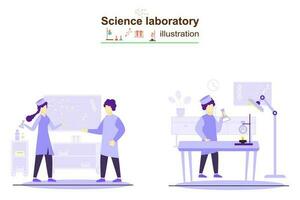 science laboratoire illustration conception vecteur