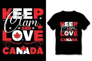 t-shirt de la fête du canada vecteur