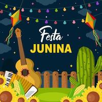 fond de festa junina vecteur