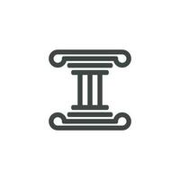 colonne icône logo modèle vecteur