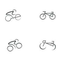 modèle de conception d'icône de logo de vélo vecteur