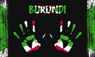 vecteur drapeau de burundi avec une paume