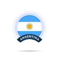 icône du bouton cercle drapeau national argentine vecteur