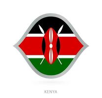 Kenya nationale équipe drapeau dans style pour international basketball compétitions. vecteur