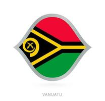 Vanuatu nationale équipe drapeau dans style pour international basketball compétitions. vecteur