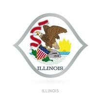 Illinois nationale équipe drapeau dans style pour international basketball compétitions. vecteur