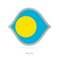 Palau nationale équipe drapeau dans style pour international basketball compétitions. vecteur