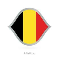 Belgique nationale équipe drapeau dans style pour international basketball compétitions. vecteur