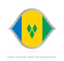 Saint Vincent et le grenadines nationale équipe drapeau dans style pour international basketball compétitions. vecteur