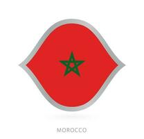 Maroc nationale équipe drapeau dans style pour international basketball compétitions. vecteur