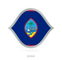 Guam nationale équipe drapeau dans style pour international basketball compétitions. vecteur