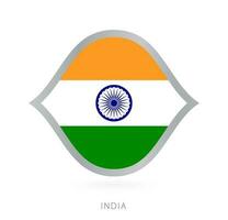 Inde nationale équipe drapeau dans style pour international basketball compétitions. vecteur