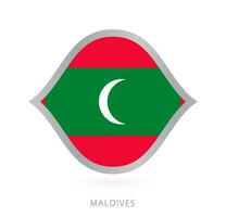 Maldives nationale équipe drapeau dans style pour international basketball compétitions. vecteur