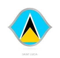 Saint lucia nationale équipe drapeau dans style pour international basketball compétitions. vecteur