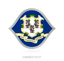 Connecticut nationale équipe drapeau dans style pour international basketball compétitions. vecteur