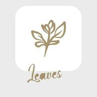 leaves line art