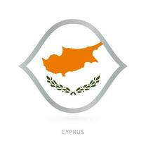 Chypre nationale équipe drapeau dans style pour international basketball compétitions. vecteur