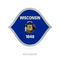 Wisconsin nationale équipe drapeau dans style pour international basketball compétitions. vecteur