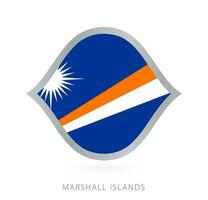 Marshall îles nationale équipe drapeau dans style pour international basketball compétitions. vecteur