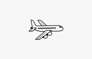 avion icône vecteur, avion ligne art icône, avion contour icône sur blanc Contexte vecteur