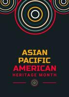 asiatique américain et pacifique insulaire patrimoine mois. vecteur bannière pour les publicités, social médias, carte, affiche, Contexte.