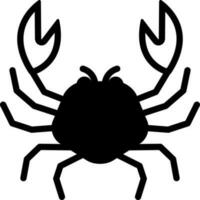 solide icône pour Crabe vecteur