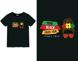 juneteenth 2023 T-shirt conception vecteur