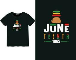juneteenth 2023 T-shirt conception vecteur