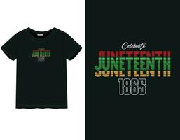 juneteenth 2023 T-shirt conception vecteur