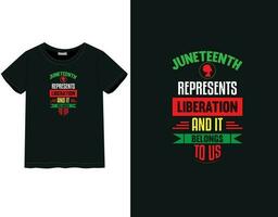 juneteenth 2023 T-shirt conception vecteur