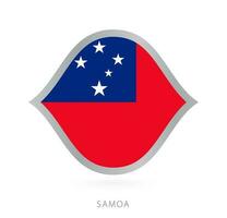 samoa nationale équipe drapeau dans style pour international basketball compétitions. vecteur